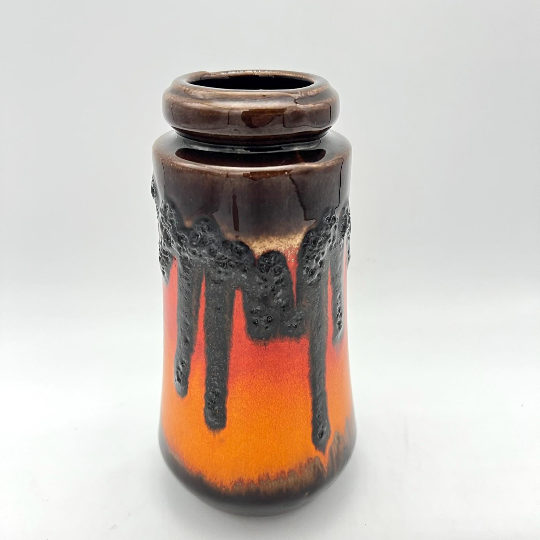 scheurich 15cm fat lava ファットラバ ミッドセンチュリー 陶器の花瓶ドイツ製ミッドセンチュリーのファットラバーアンティーク