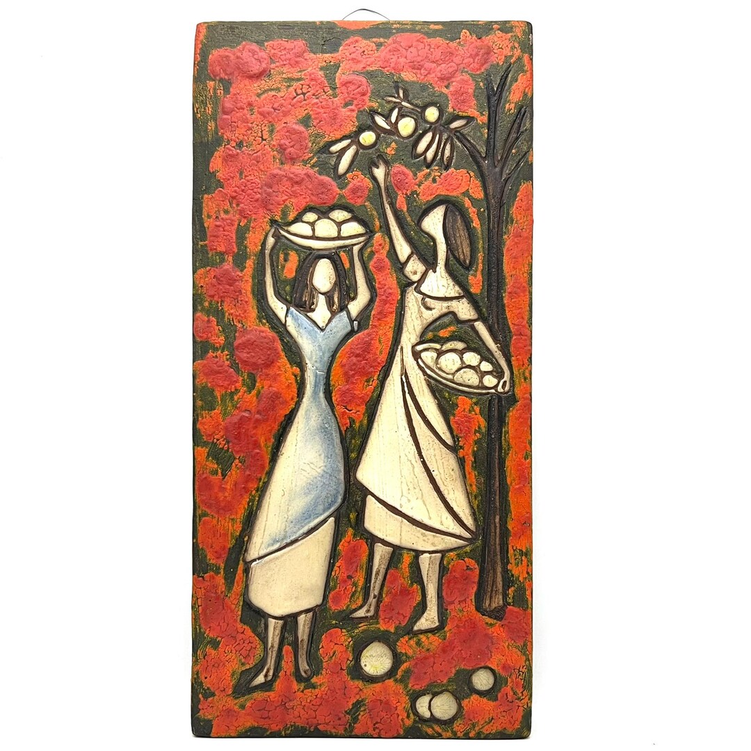 Set De 2 Assiettes Murales Décoratives Ruscha Art - Céramique Fleurs
