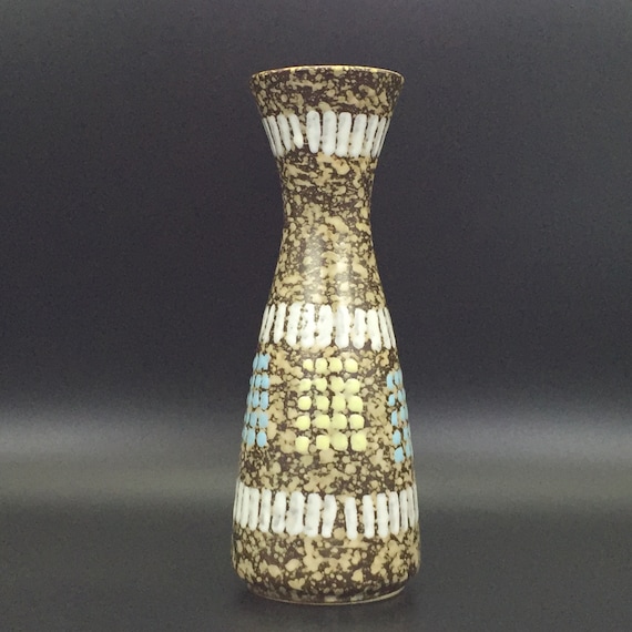 Dümler & Breiden Ceramic Vase – 1960s WGP Diabolo Form, Blue and