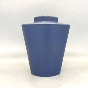 ASA Selection ,  quality ceramic, stylish uncommon mat blue Vintage design vase made in the 1980s  West Germany. WGP.