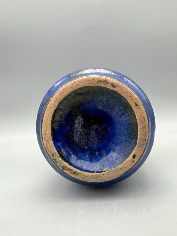 Scheurich 529 18 1960s WGermany 花瓶 Scheurich Keramik 529/18 Intense Blue / Black Color Glaze