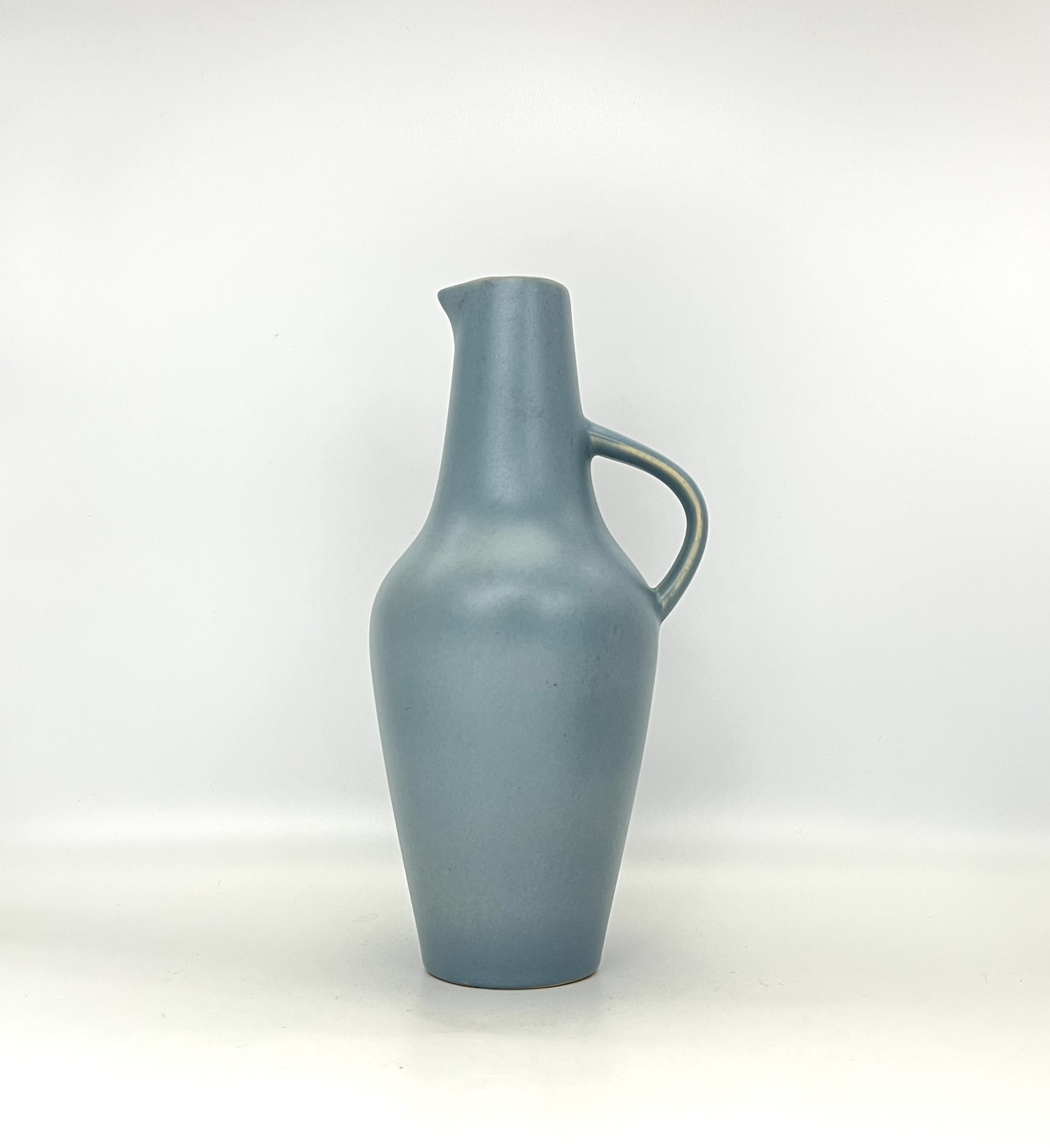 Vintage VEB HALDENSLEBEN Handled Vase With Yellow Orange
