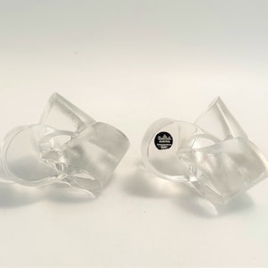 Rosenthal Studio Line Art ,,Lead crystal&quot; set of 2 Candle holder,  Designer : Michael Böhm 1970s , famous glass designer, Germany.