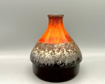 Vintage Multi Colored DÜMLER & BREIDEN Fat Lava Vase 51/25 Relief