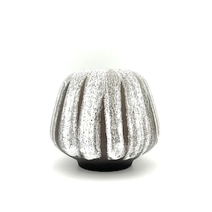 Carstens Tönnieshof 194-14 beautiful and rare white grey black Vintage ,,Fat Lava era&quot; MidCenturyModern 1960s/1970s West Germany Pottery.