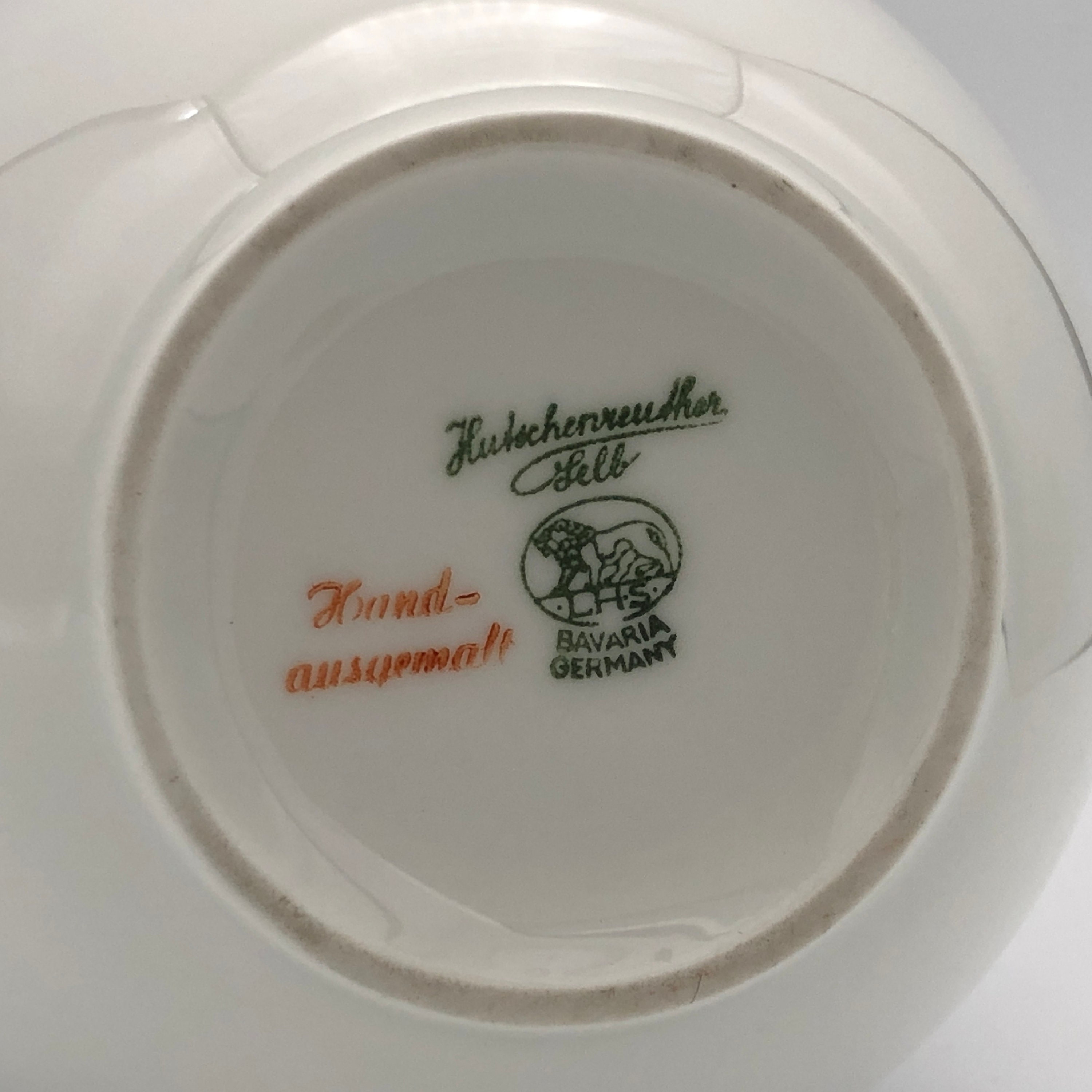 Hutschenreuther Selb Porcelain Vase, Sailing Ship Decor, West Germany, 1950s