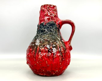 Roth Keramik の見事な明るい光沢のあるオレンジ色の花瓶、WGP の