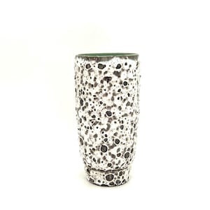 Ceramano 101 rare Fat Lava white glaze, green interior, Vintage 1960s Vase, design Hans Welling West Germany. WGP. collectors item not 100%.