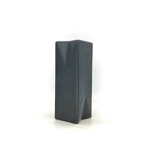 ASA Selection Keramik ,  quality ceramic  , stylish matt black ,,Memphis" square  design vase made in the 1980s  in West Germany. WGP.