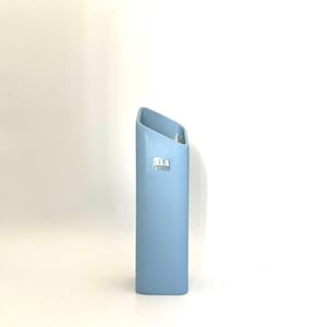 ASA Selection Keramik, quality ceramic, stylish uncommon light blue vintage design vase made in the 1970s / 1980s  in West Germany. WGP.
