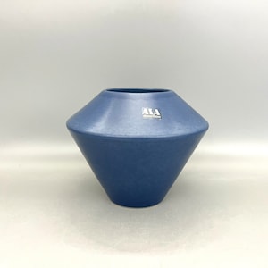 ASA Selection ,  quality ceramic  , mat blue color Vintage vase made in the 1980s  West Germany. WGP.
