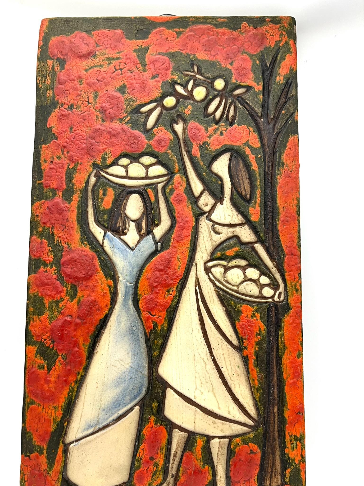 Set De 2 Assiettes Murales Décoratives Ruscha Art - Céramique Fleurs