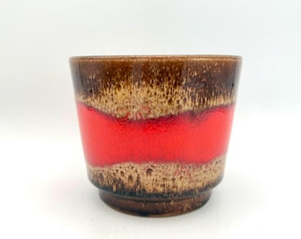 Jopeko Fat Lava Planter, Red Gloss, West Germany Pottery - Etsy