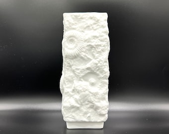Jarrón fósil de porcelana Kaiser Bisquit, arte óptico de mediados de siglo, Alemania Occidental