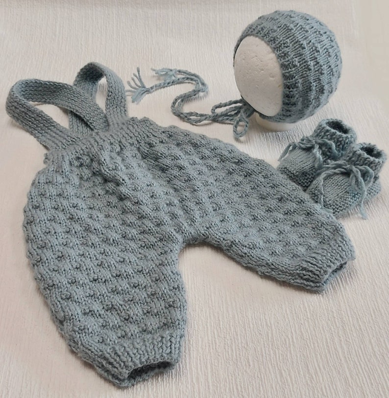 Newborn handknitt Homecoming Set Milo. image 10