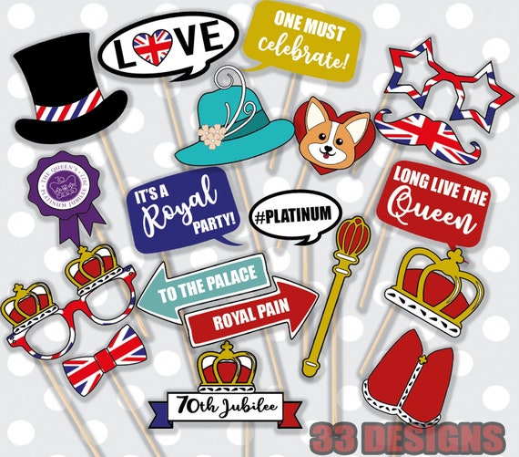 PRINT AT HOME Platinum Jubilee Party Props Etsy