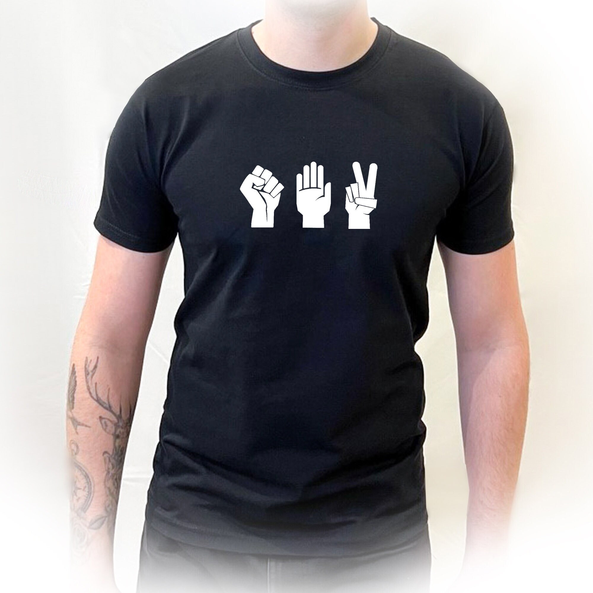 Rock Paper Scissors Tshirt Top - Etsy 