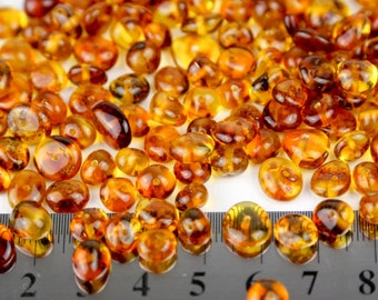 Genuine Natural Honey Polish Baltic Amber Medium Beads With Holes - 20pcs