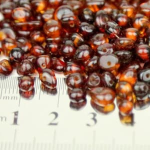 Genuine Natural Cognac Polish Baltic Amber Small Beads With Holes - 30pcs