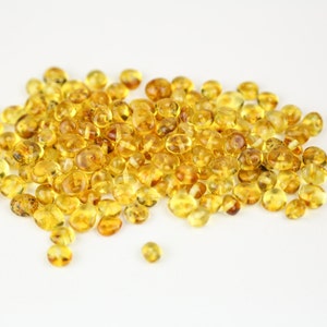 Genuine Natural Lemon Polish Baltic Amber Medium Beads With Holes 20pcs image 3