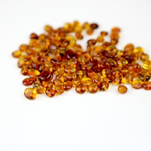 Genuine Natural Honey Polish Baltic Amber Medium Beads With Holes 20pcs image 4