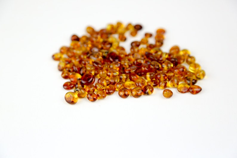 Genuine Natural Honey Polish Baltic Amber Medium Beads With Holes 20pcs image 4