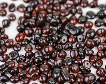 Genuine Natural Cherry Polish Baltic Amber Large Beads With Holes - 20pcs