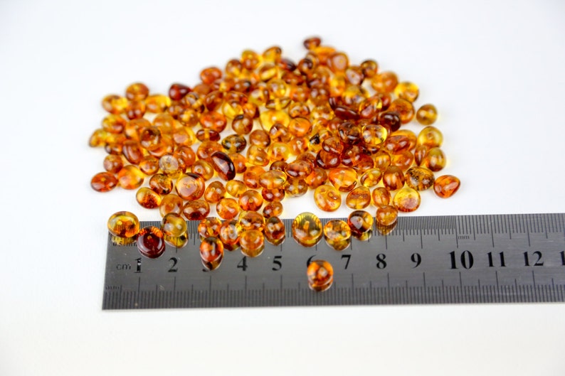 Genuine Natural Honey Polish Baltic Amber Medium Beads With Holes 20pcs image 2