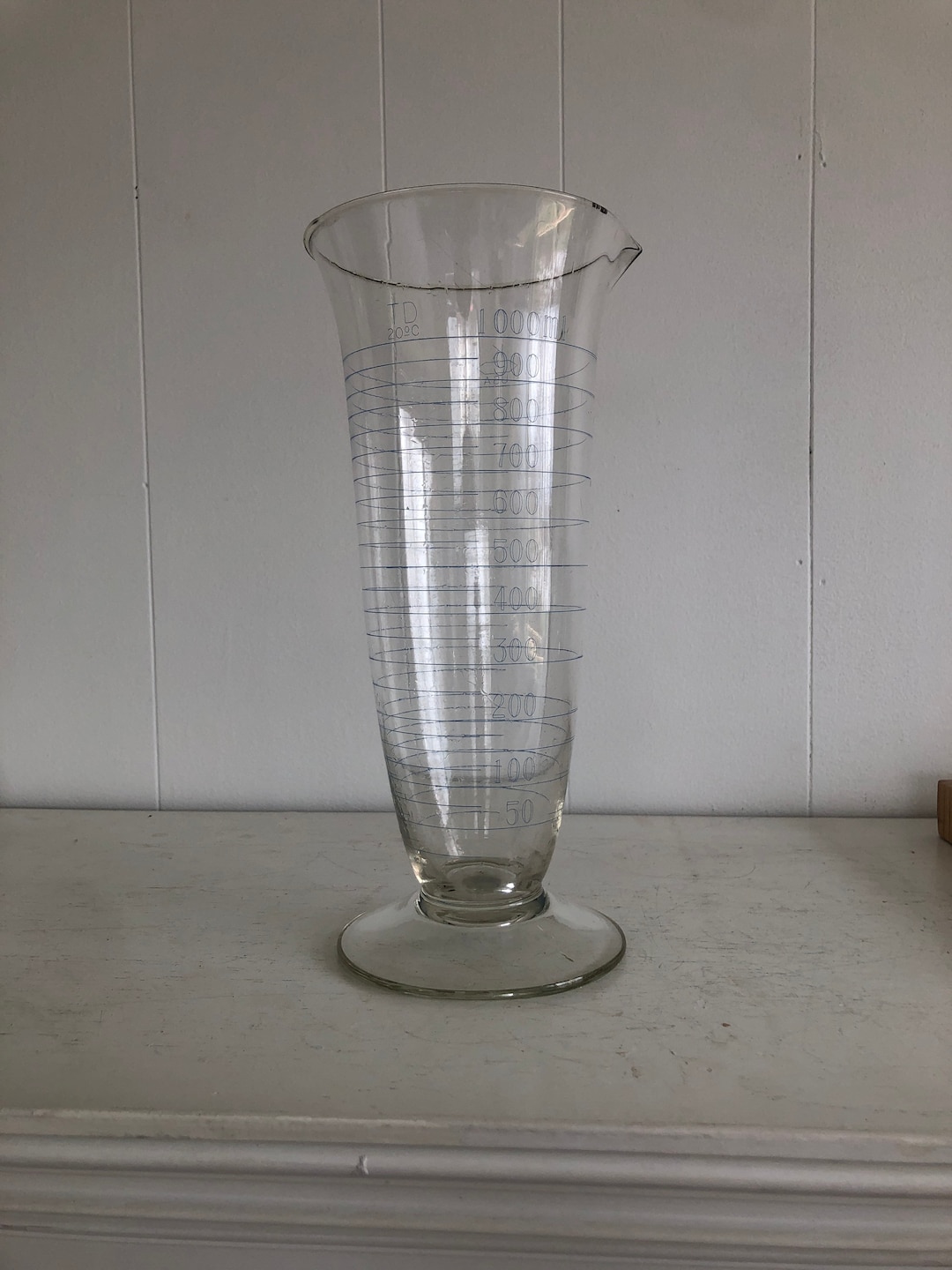 Vintage Glass Lab Beaker, 1000ml Vintage Barware Etsy