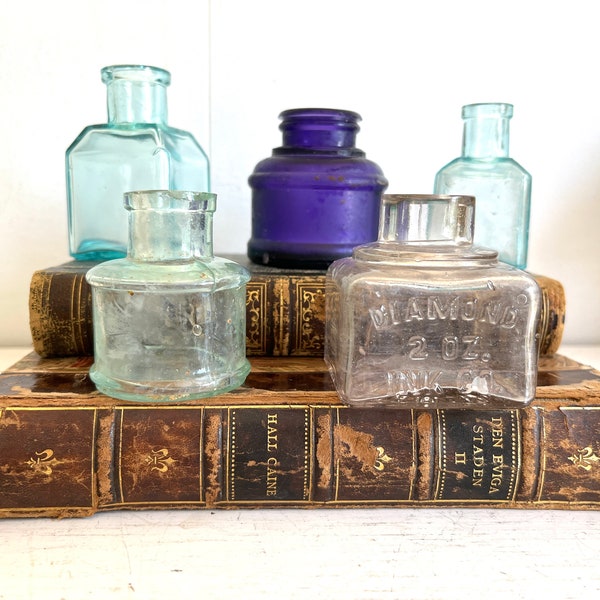 Antique Ink Wells Etsy