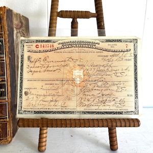 ORIGINAL Medicinal Liquor Prescription Written During Prohibition, Not a Copy or Photo, Dated February 13, 1925