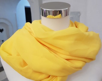 Boucle à ressort en uni jaune