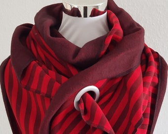 Foulard XXL en sueur d’hiver en rouge Rayé