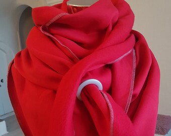 XXL-Schal aus Wintersweat in Rot