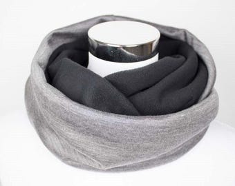 Écharpe Polaire Grise Unie Pour Femme - Marque Queshua - Occasion Très Bon État