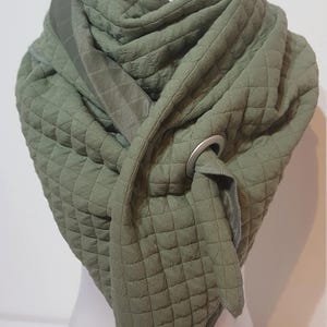 Cachecol em jersey XXL em verde para a primavera/outono