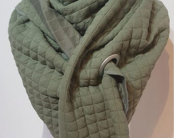 XXL jersey scarf in green for spring / autumn