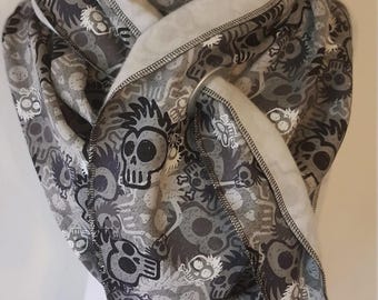 XXL scarf made of winter sweat in grey