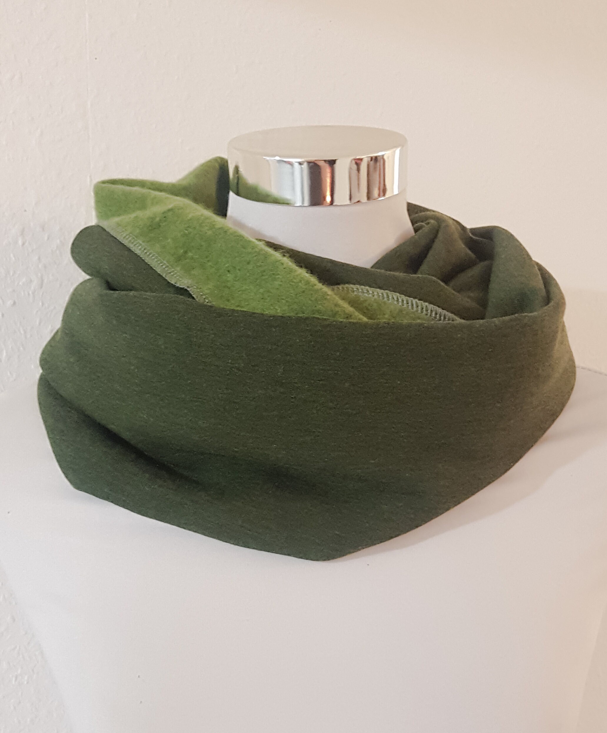 Écharpe en mélange de laine – Vert – Femme – FR