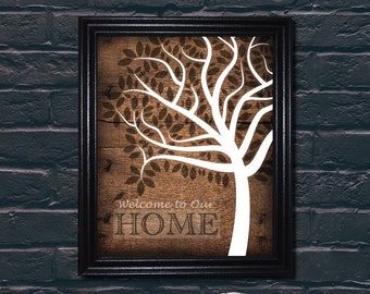 Personalized Family Tree and Last Name Sign: Perfect for Anniversaries, Weddings, & New Homes