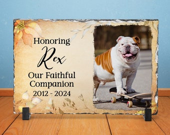 In Loving Memory Pet Memorial Slate Frame