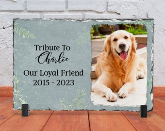 In Loving Memory Pet Memorial Slate Frame