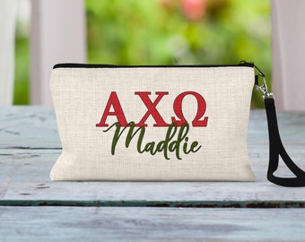 Alpha Chi Omega Sorority Makeup Bag – Ideal Greek Gifts for Big Little Sorority Sisters