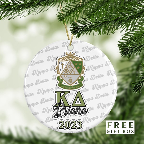 Kappa Delta Sorority Ornament: Custom College Merch for Big Little Sorority Gifts