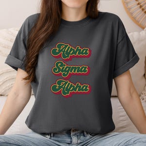 Alpha Sigma Alpha Sorority Shirt: Comfort Colors Big Little Gift