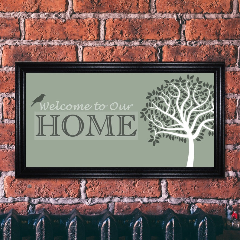 to our Home Tree Print Gift for Parents New Home