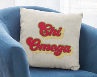 Chi Omega Sorority Pillow - Perfect Big Little Gift!