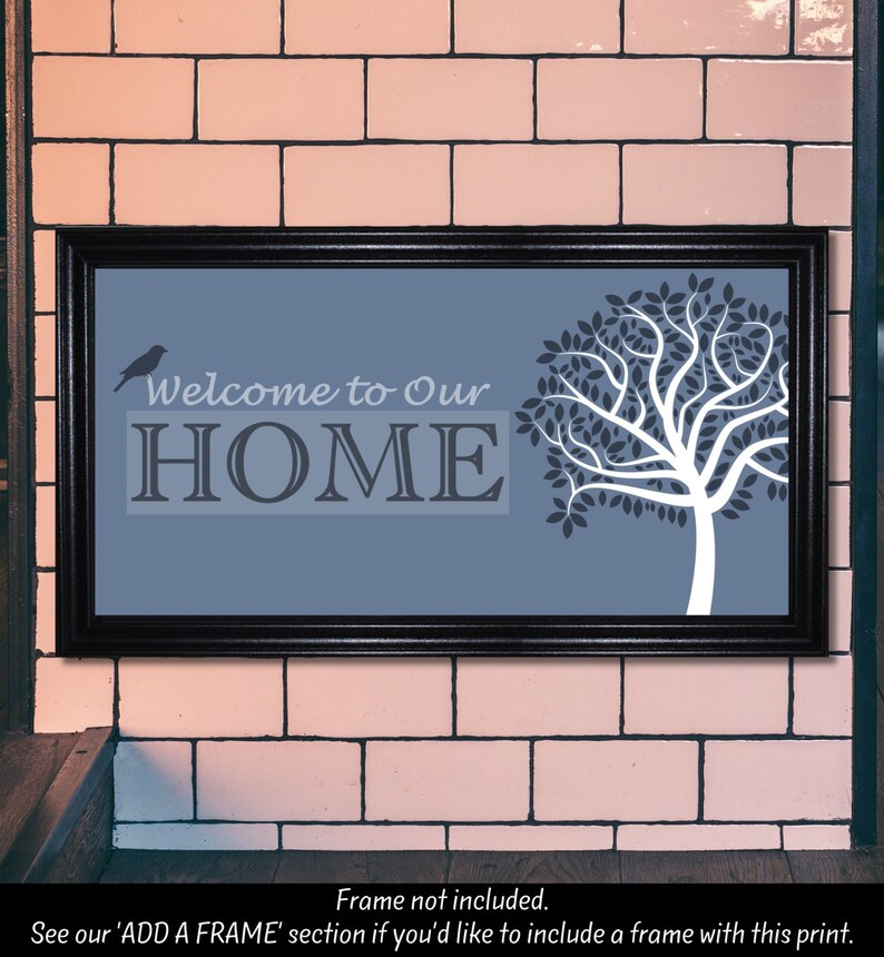 to our Home Tree Print Gift for Parents New Home