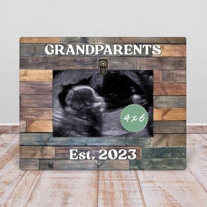 Custom Ultrasound Frame: A Grandparents Gift for New Baby Announcement