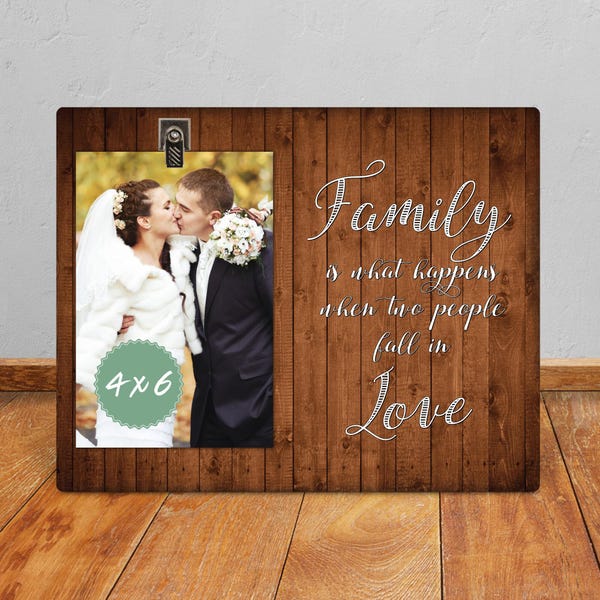 Custom Family Picture Frame - A Unique Family Gift & Anniversary Keepsake